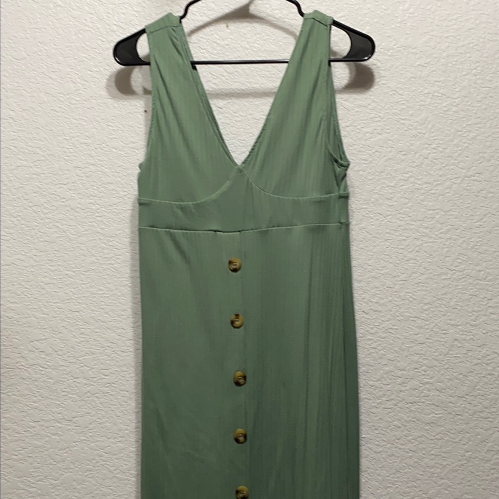 Mint button down dress